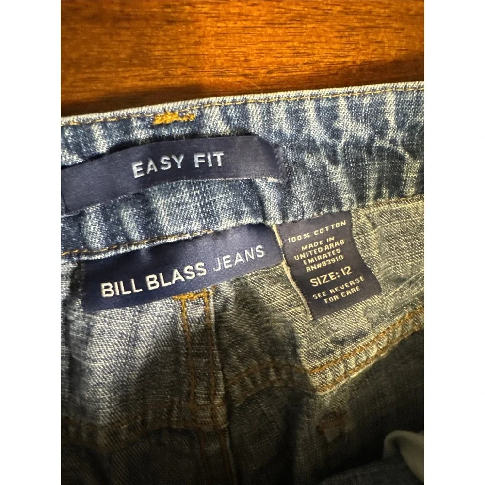 VTG Bill Blass Jeans Women's‎ Size 12 Easy Fit 100% Cotton Med Wash Straight Leg